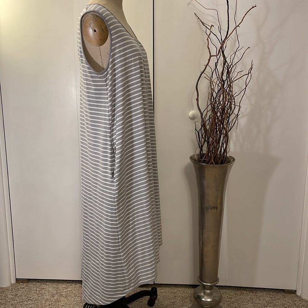 Cuddl Duds Flexwear Womens Sleeveless stripe maxi dress - Picture 4 of 5